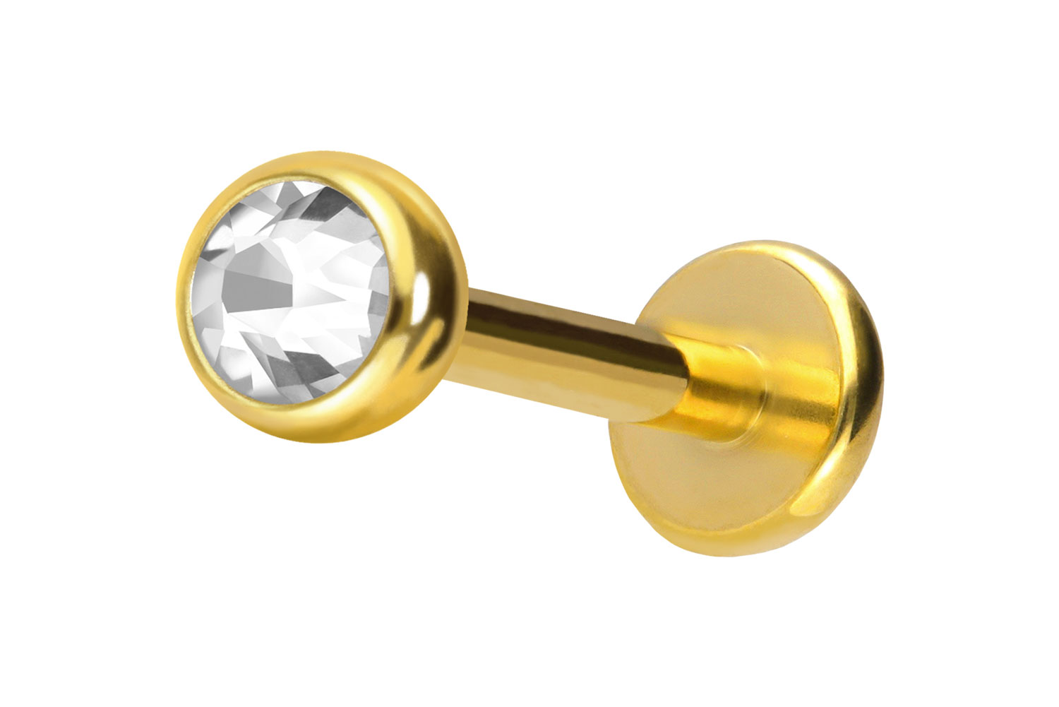 Chirurgenstahl Labret Piercing KRISTALL